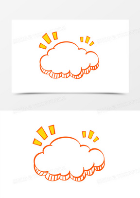 卡通标题框对话元素