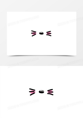 卡通猫咪黑色鼻子图标