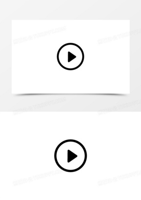 黑色卡通手绘播放按钮
