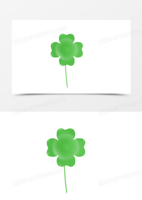 手绘幸运四叶草免抠元素