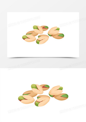 手绘卡通秋天干果坚果开心果免抠素材