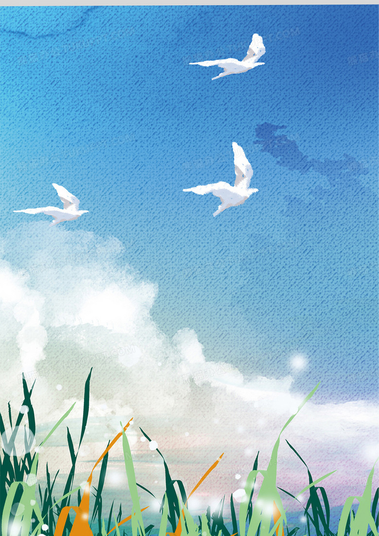 蓝色手绘唯美我的作品集书籍封面课本作文集书本封面设计图片下载_psd