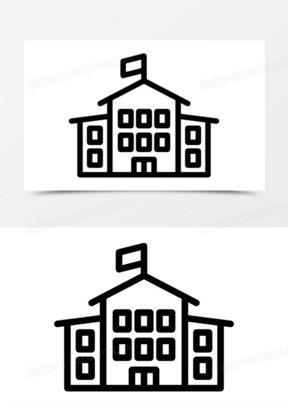 学校的建筑标志图标