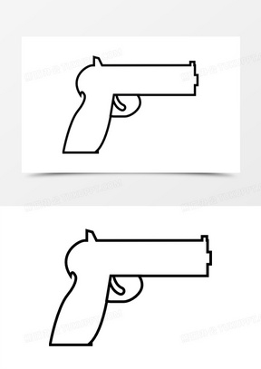 10枪图标80目标射击图标801弹孔及扁平化枪靶矢量素材990军事射击枪