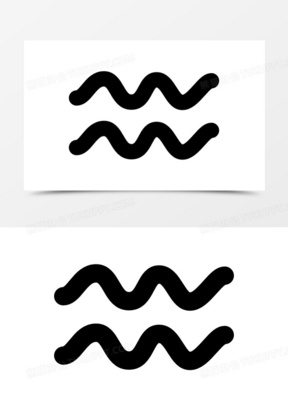 水瓶座的星座符号图标