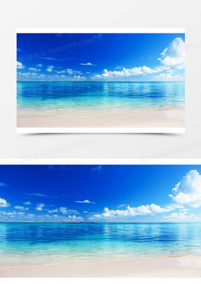 蓝色天空背景海面素材图片