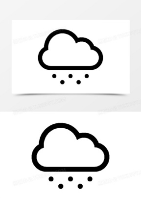 大雪的天气预报符号图标