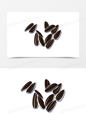 手绘卡通坚果瓜子元素