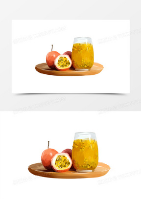 百香果汁素材图片
