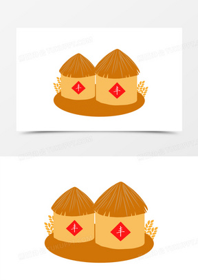 米粮仓212卡通手绘矢量农村小房子粮仓免抠元素1602粮食470干草捆农具