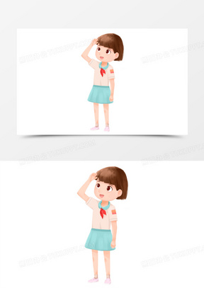 少先队敬礼图片素材