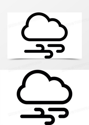 刮风天与云图标