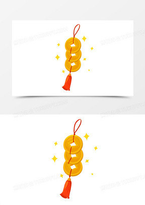 铜钱串图片素材