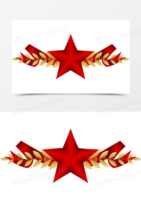 红色五角星徽章