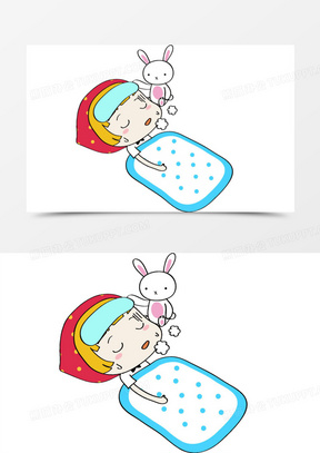 生病女孩图片素材
