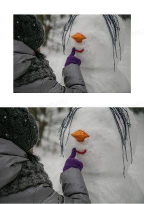 堆雪人圖片素材