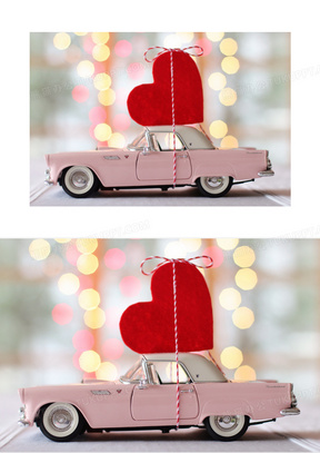 情人节爱心玩具车图片