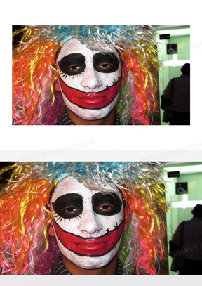 滑稽小丑妆面图片