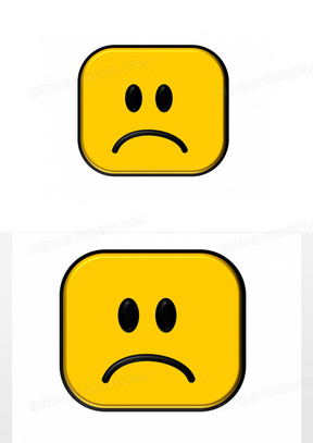 黄色不高兴表情图片