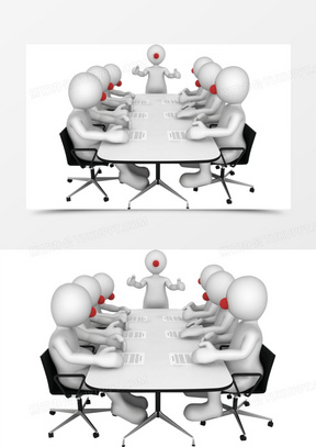 开会卡通图片素材