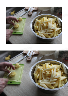 薯条的制作过程图片