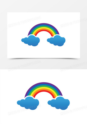 卡通七色彩虹装饰