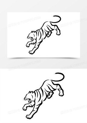 水墨老虎图片素材