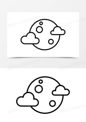 月亮和云图标