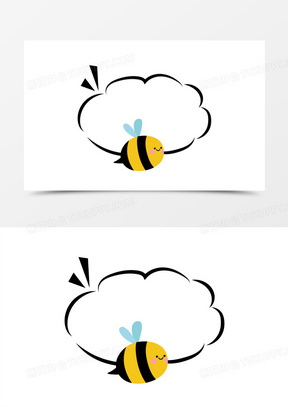 卡通边框对话框贴纸设计元素953可爱矢量扁平手绘狗狗宠物动物边框