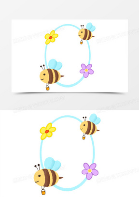 小蜜蜂边框图片素材
