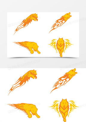 火焰狼狮子老虎动物特效