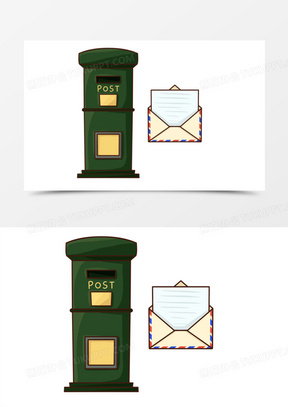 绿色邮筒图片高清大图