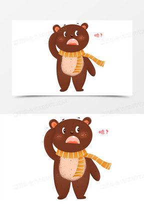 手绘熊图片素材