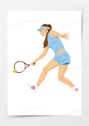 卡通打羽毛球图片素材