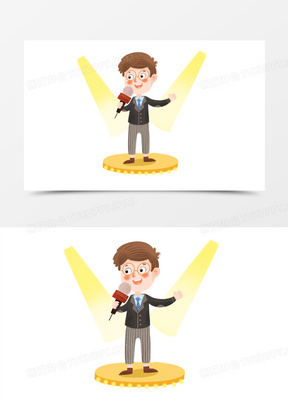 主持卡通图片素材