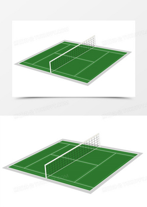 绿色羽毛球场