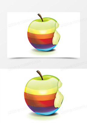 彩虹苹果超清图标
