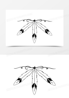 黑白羽毛图片素材