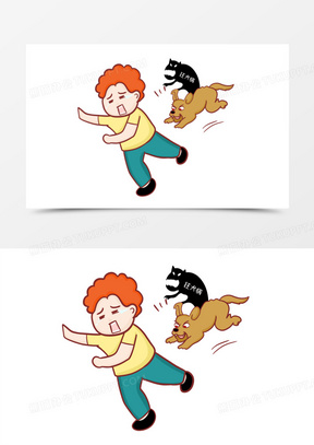 手绘动物咬人免抠素材170咬图标00可爱极了 动物 咬80小狗620小心恶犬