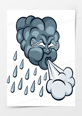 卡通暴风雨