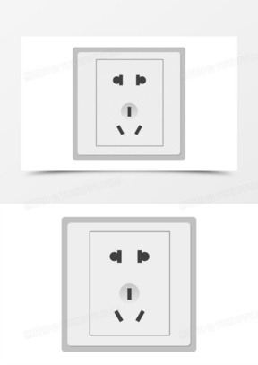 简约手绘扁平风插座素材