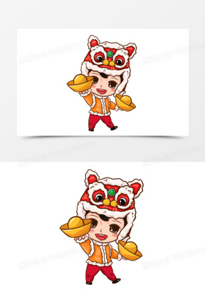 娃娃卡通图片素材