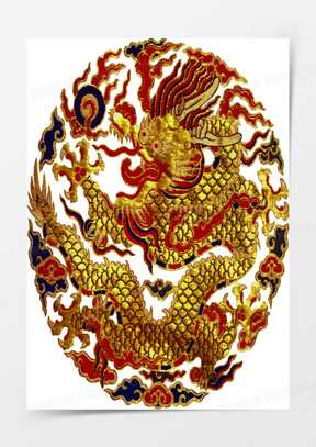 创意合成质感中国龙图腾