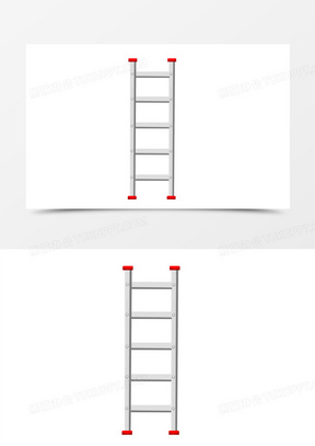 手绘卡通消防梯元素