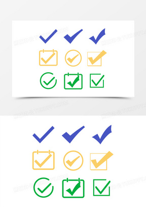 手绘不同项目符号图标元素