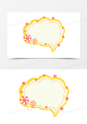 卡通元素糖果可爱边框素材