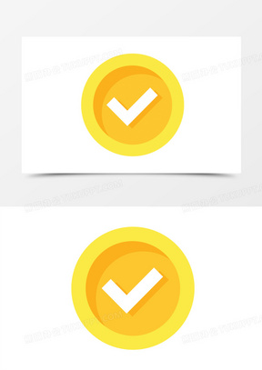 黄色完成项目符号图标素材