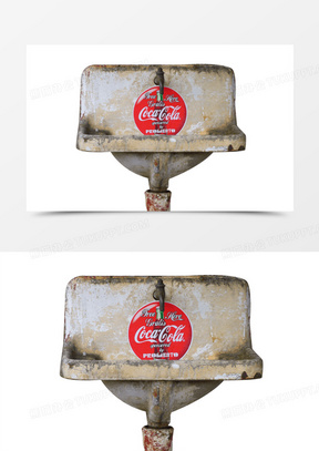 布满铁锈水管洗手洗可口可乐