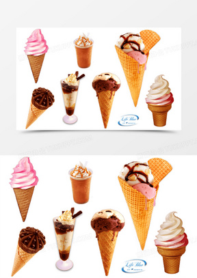 冰激凌甜筒图片素材