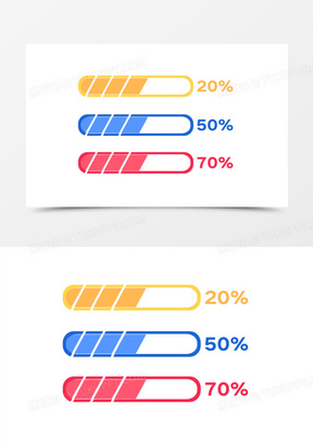 卡通进度条图片素材